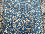 Stunning large room size wool & silk handmade antique Persian Qum rug 336x235cm