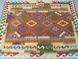 Certified Handmade Afghan Kilim Rug 198x154cm Perth