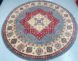 Full Room Size Hand Knotted Afghan Kazak Round Rug 248x248cm Melbourne