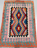 Boho Wool Hand Woven Afghan Waziri Kilim Rug 173x118cm Shoparug