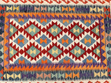 Wool Boho Hand Woven Afghan Waziri Kilim Rug 188x128cm Australia