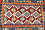 Wool Boho Hand Woven Afghan Waziri Kilim Rug 188x128cm Shoparug