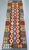 Wool Hand Woven Afghan Waziri Kilim Hall Runner Rug 253x86cm Australia