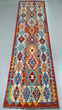 Certified Handmade Afghan Kilim Hall Runner 300x80cm At Persian Rug Warehouse WA in Perth.