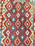 ecorative Hand Woven Boho Design Tribal Afghan Kyber Kilim Rug 196x150cm Perth