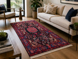 Full room size nomadic handmade vintage Persian Nahavand rug 3x1.6m Perth