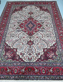 Large room size wool hand knotted Persian Tabriz rug 3.5x2.5mLarge room size wool hand knotted Persian Tabriz rug 3.5x2.5m