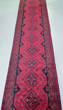 Wool Tribal Handmade Afghan Kunduz Hall Runner Rug 481x81cm Australia