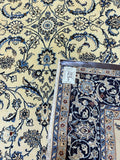 2.5x2m Vintage Persian Nain Rug - shoparug