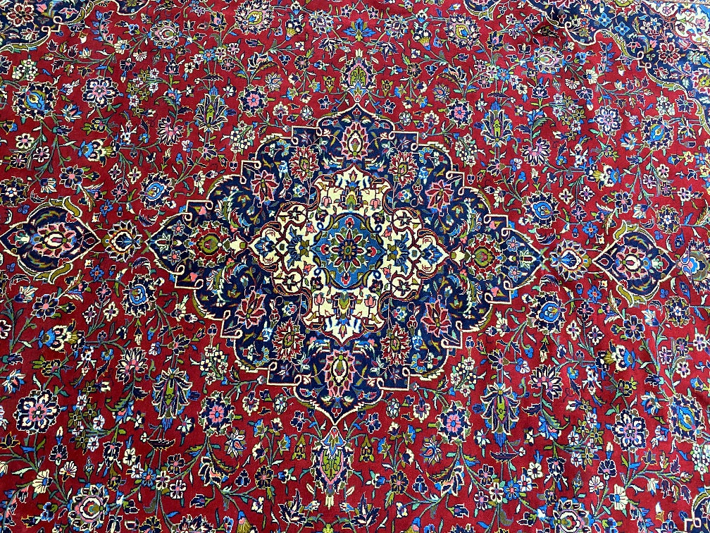 3.8x3m Kashan Persian Rug
