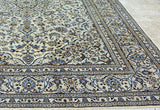 3.6x2.5m Beige Kashan Persian Rug