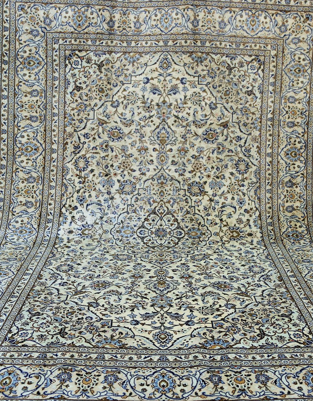 Beige Persian Kashan Rug 3.6x2.5m