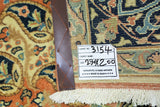 2.9x2m Silk-inlaid Paisley Mashad Rug - shoparug