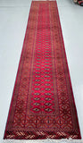 4.2m lambs wool Bokhara handmade Persian Turkoman hall runner rug