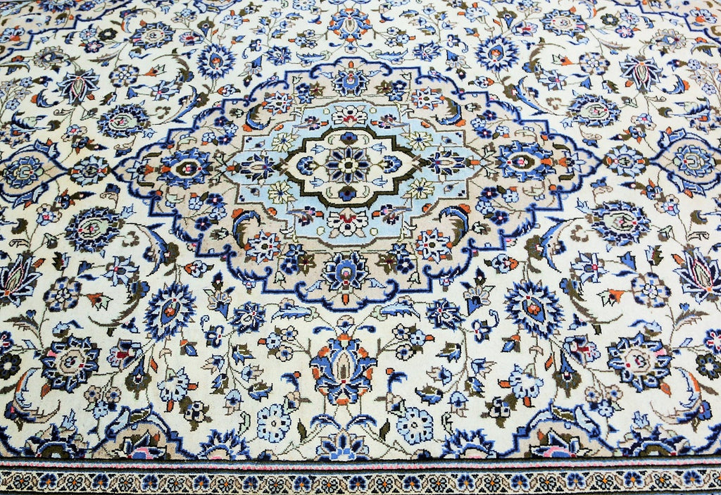 3x2m Beige Persian Kashan Rug