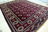 3.8x2.7m Bokhara Design Turkoman Persian Rug