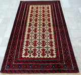 1.5x1m Persian Balouchi Prayer Rug