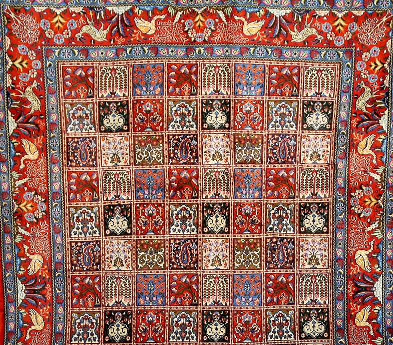 Garden Design Persian Birjand Rug 2.9x2m