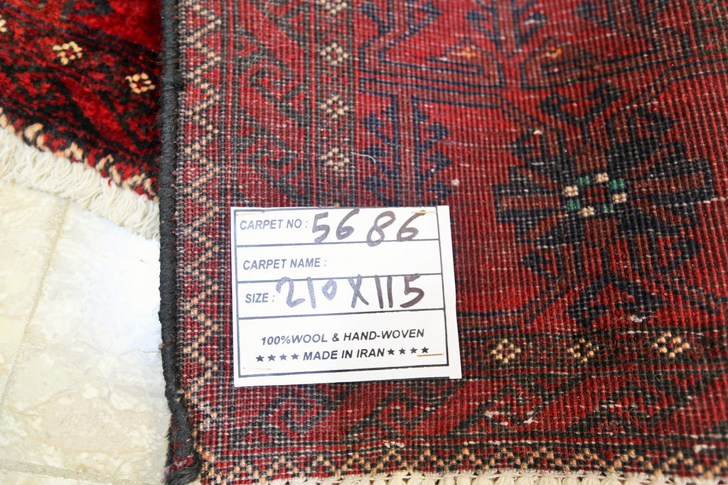 2.1x1.15m Tribal Persian Balouchi Rug