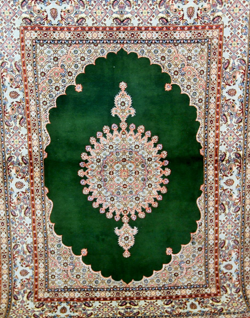 1.9x1.5m Emerald Green Birjand Persian Rug