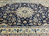 1.9x1.2m Silkinlaid Persian Nain Rug