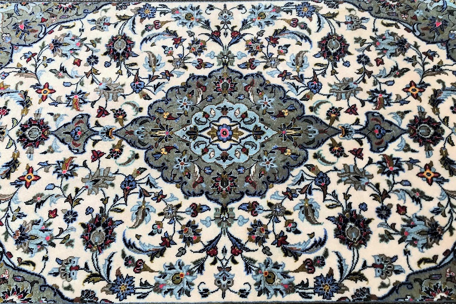 2.1x1.4m Lamb's Wool Kashan Persian Rug