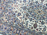 2x1.4m Beige Persian Kashan Rug