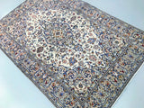 2x1.4m Beige Persian Kashan Rug