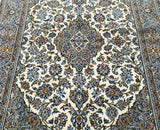 2.1x1.4m Beige Persian Kashan Rug