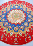 2.5x2.5m Afghan Circular Kazak Rug