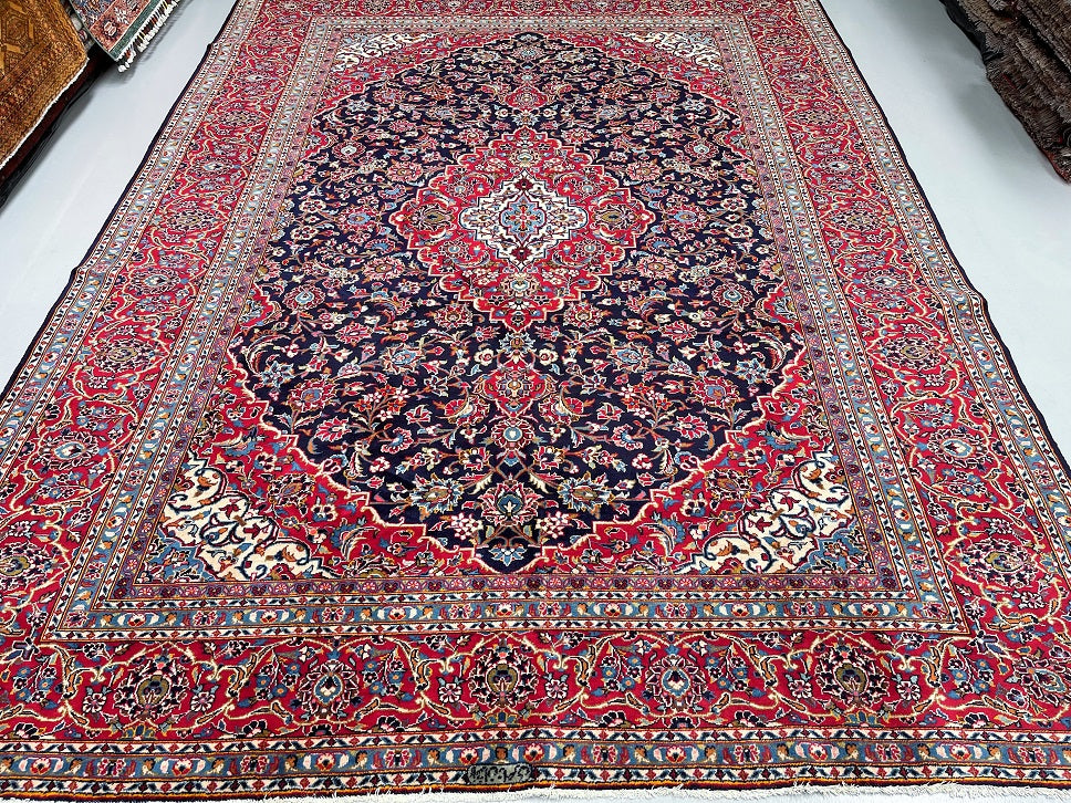 3.4x2.5m Persian Kashan Rug Signed