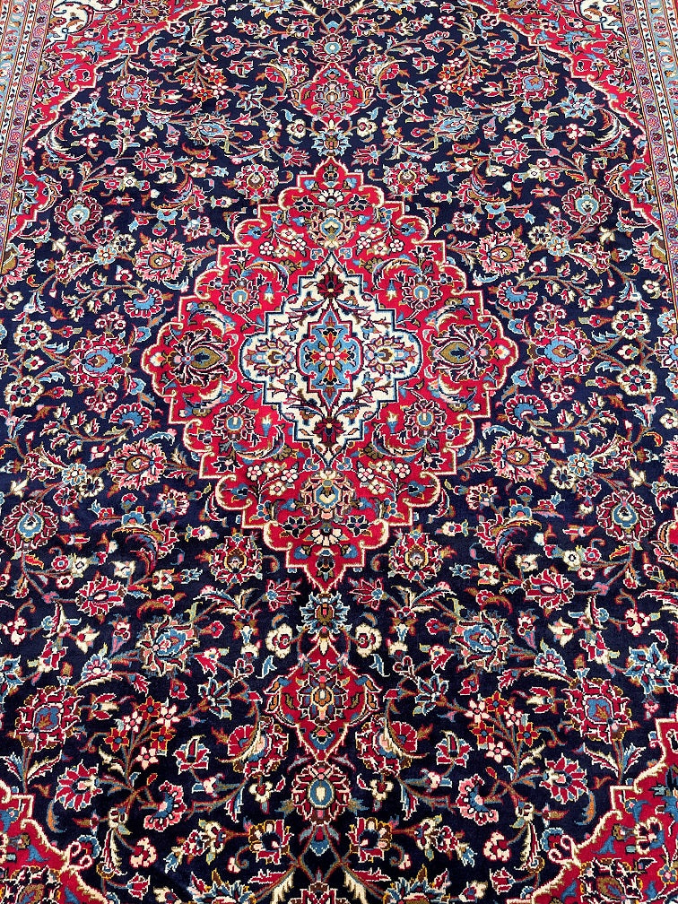 3.4x2.5m Persian Kashan Rug Signed