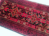 2.2x1m Vintage Persian Balouchi Rug - shoparug