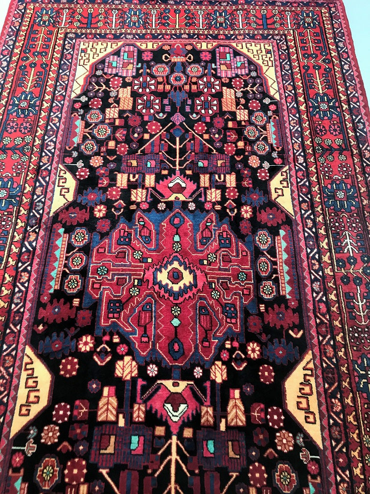 2.9x1.55m Persian Tribal Nahavand Rug