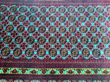 1.5x1m Turquoise Roshnai Afghan Rug - shoparug