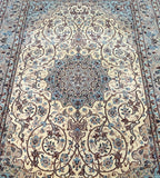 2.3x1.5m Silk Base Persian Isfahan Rug