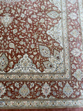 2x1.3m Pure Silk Persian Qum Rug