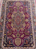 2x1.3m Masterpiece Pure Silk Persian Qum Rug - shoparug