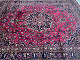 3.9x2.9m Traditional Persian Mashad Rug