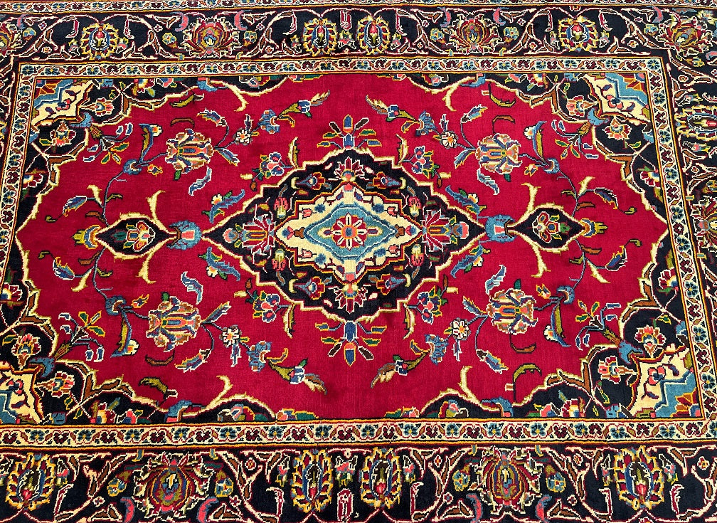 2x1.3m Antique Persian Kashan Rug