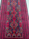 1.9x0.9m Tribal Persian Balouchi Rug