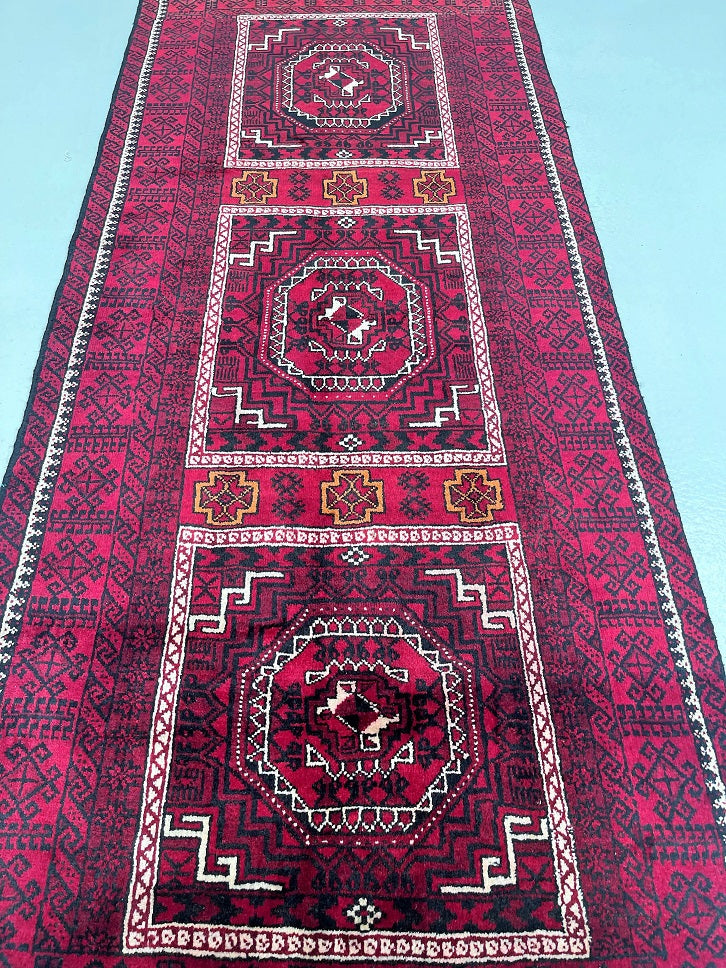 2.35x1m Tribal Balouchi Persian Rug