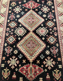 1.85x1.25m Afghan Kazak Rug