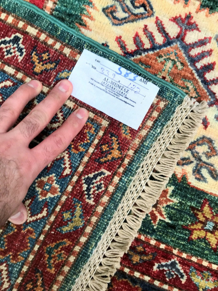 2.4x1.7m Afghan Super Kazak Rug