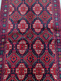1.9x1m Tribal Balouchi Persian Rug
