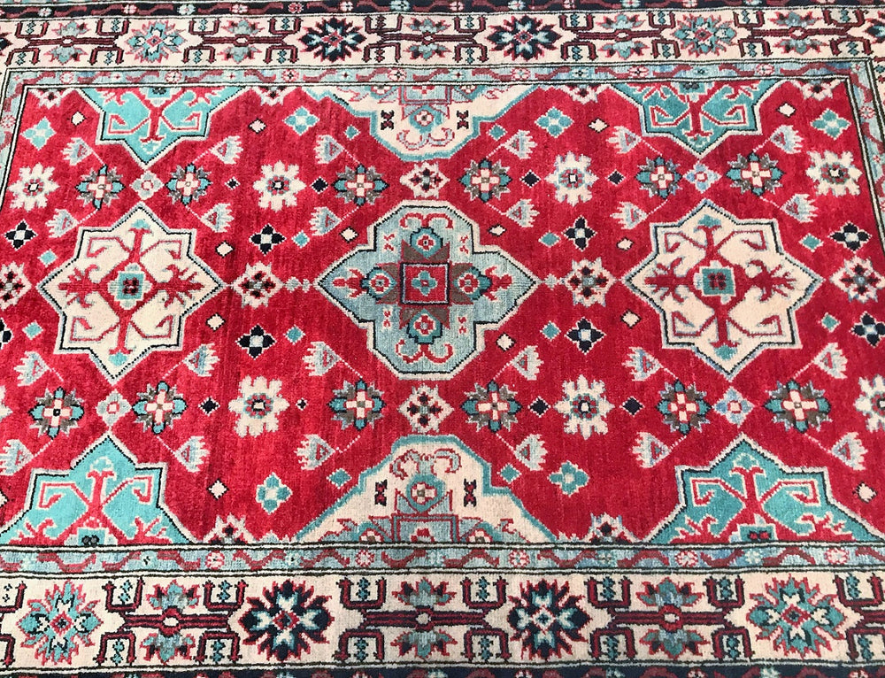 Tribal Kazak Afghan Rug 1.8x1.2m