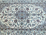 2.2x1.4m Beige Persian Kashan Rug