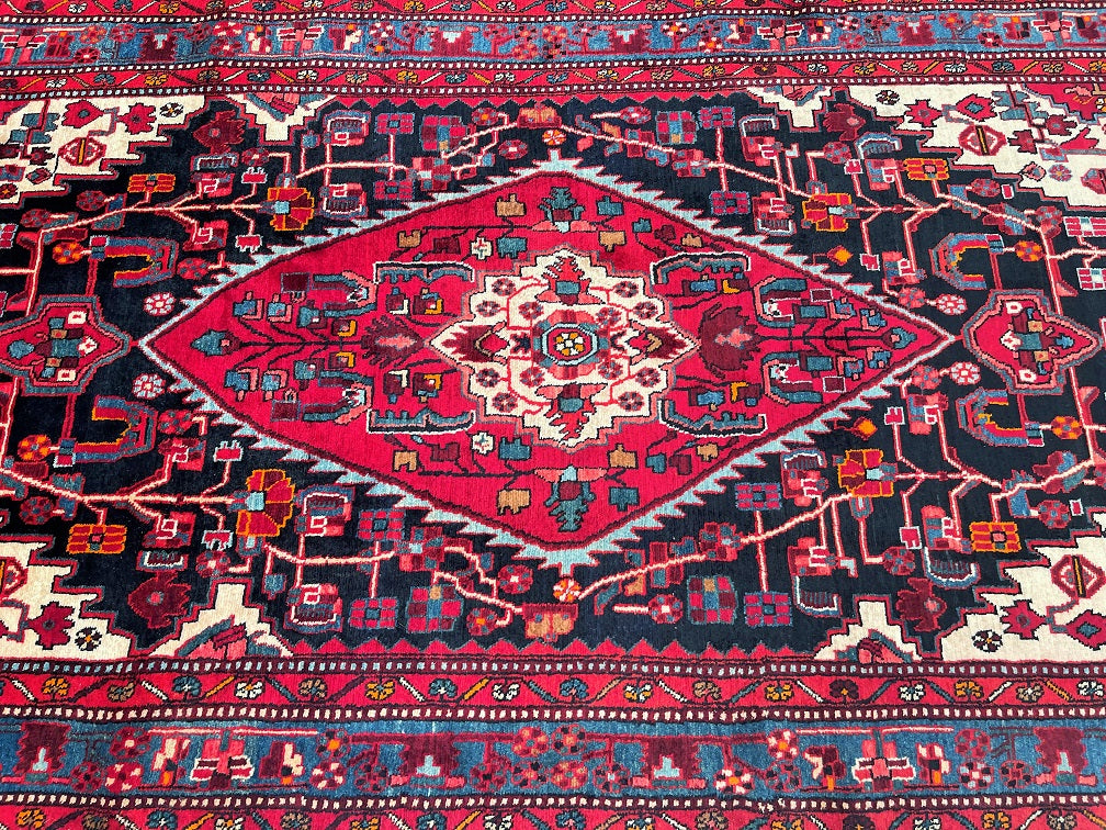 2.9x1.5m Village Hamedan Persian Rug