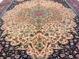 Masterpiece Pure Silk Persian Rajabian Qom Rug