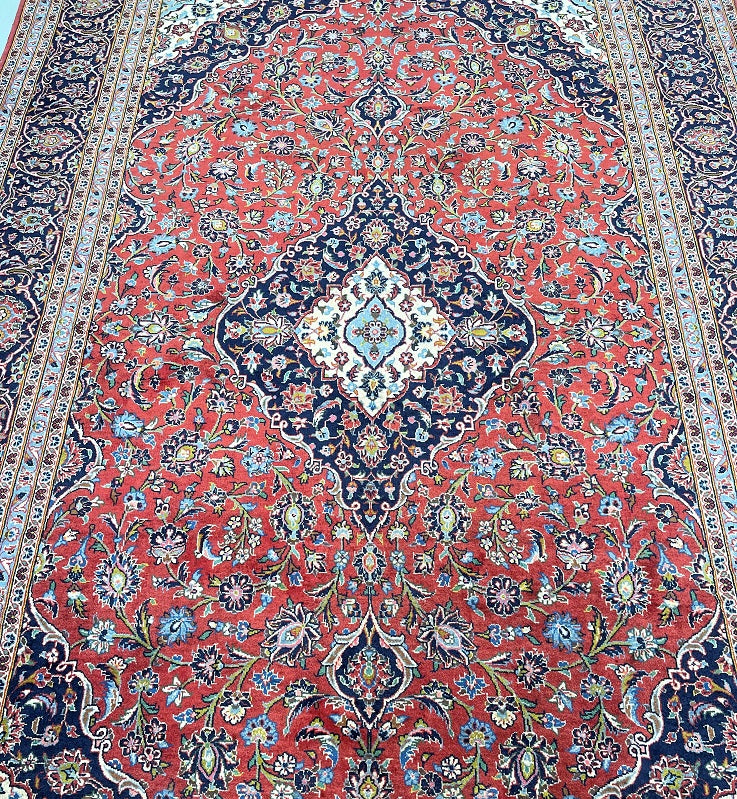 3.5x2.1m Traditional Kashan Persian Rug